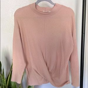 Women’s Pink Cross-Front Sweater